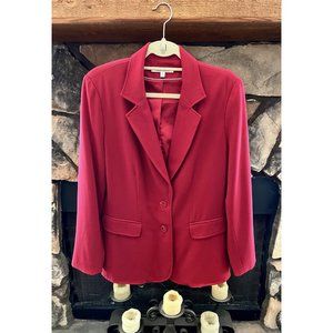 TravelSmith Women's Classic 2-Button Polyester Jacket With Inside Pockets SZ 12